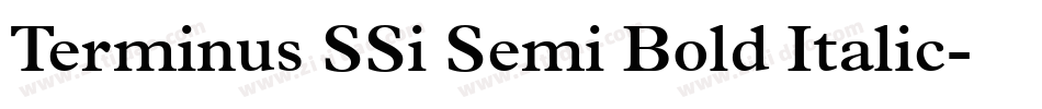 Terminus SSi Semi Bold Italic字体转换